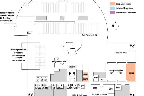 Image of the Library 2nd floor plan