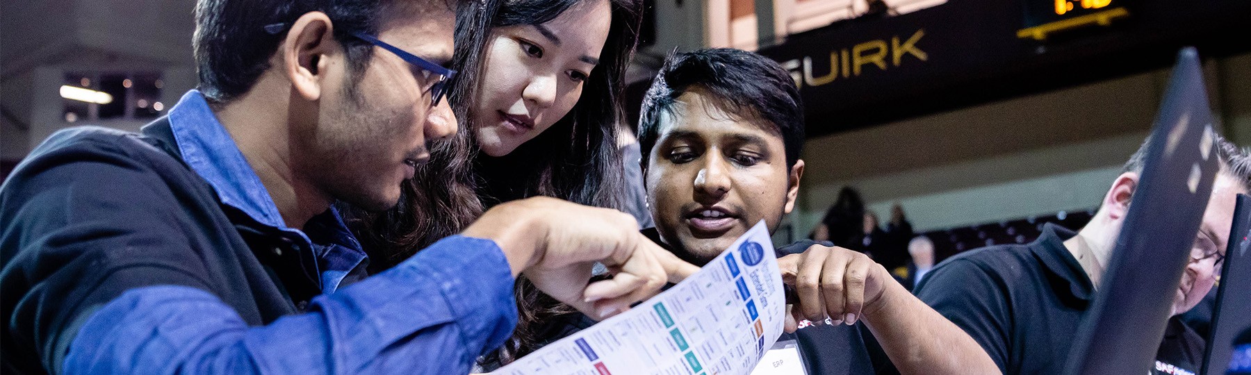 Students reading data