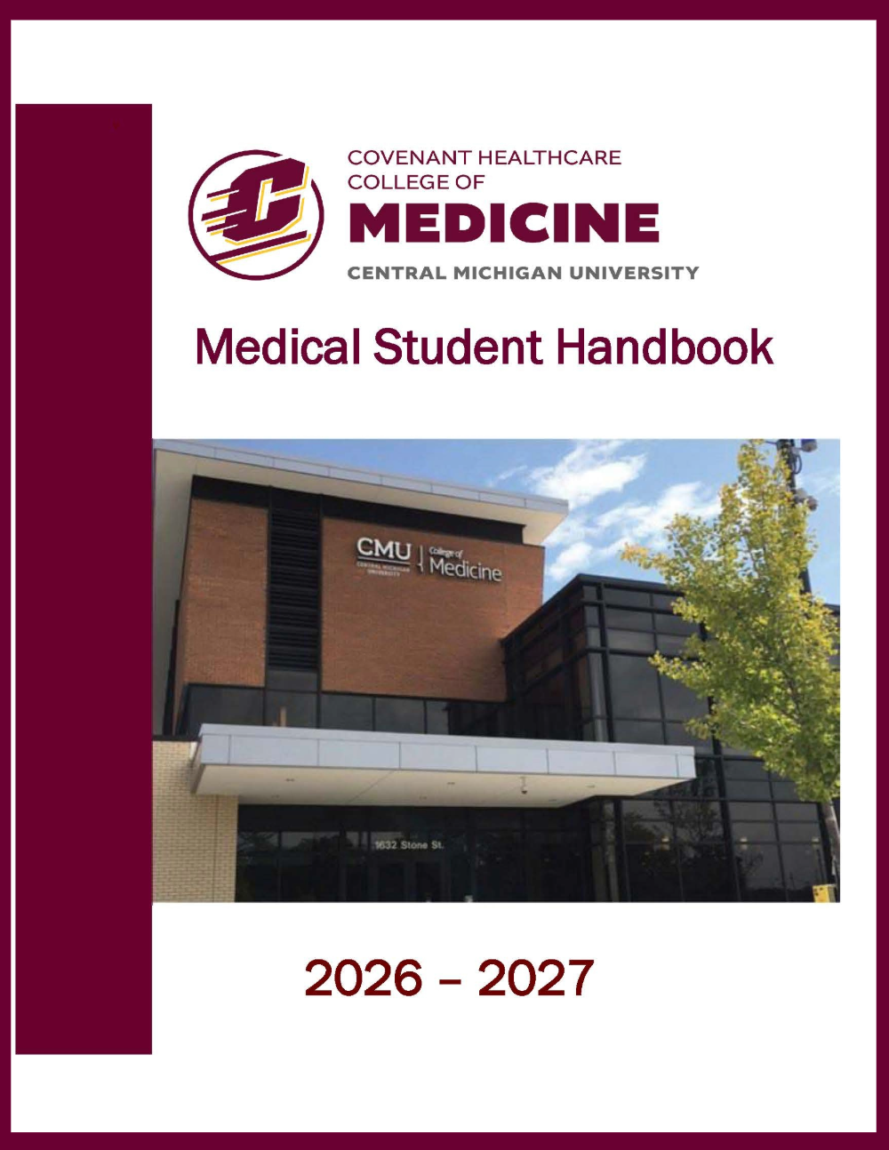 Student Handbook cover 2026-2027 1000x1294 Cover of the