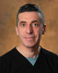 a man in a black shirt