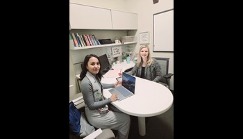 Anjela Ligal with her supervisor Dr. Abby McGuire.