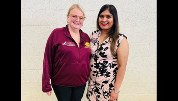 Yamini Iyer with her Career Development supervisor Erica O’Toole.