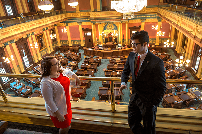 Students complete internships at the State Capitol