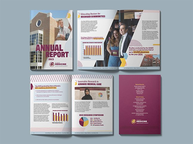 Trifold brochure for the College of Health highlighting the importance of public health and the rolls you can take with this major.