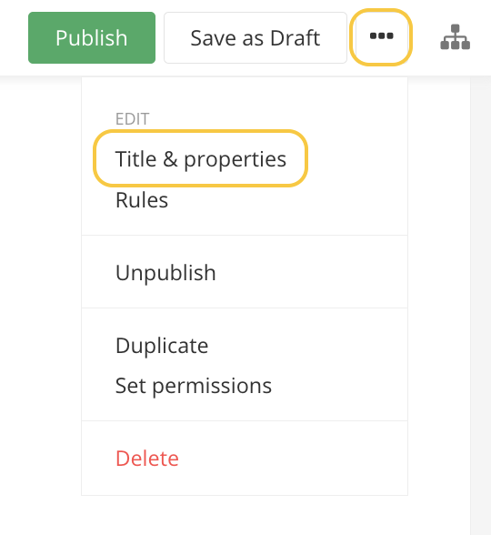A screenshot of the title and properties section of a form in Sitefinity.