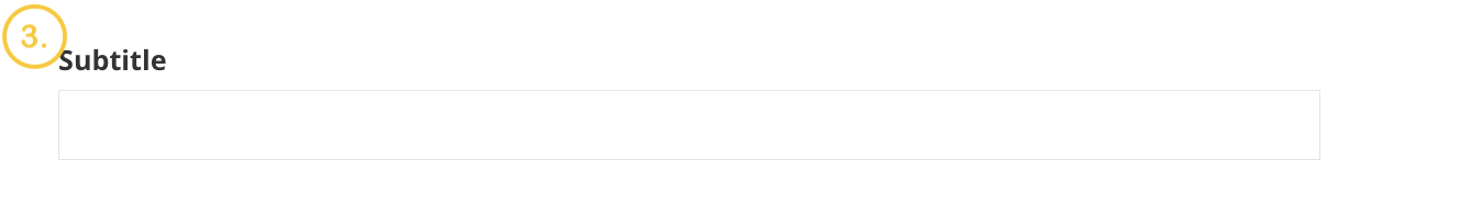 A screenshot of the subtitle field in the news backend of Sitefinity.