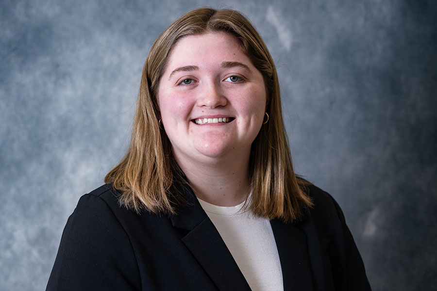 Photo of Brooke Gordon, CMU student who was recognized as a 2024-25 Newman Civic Fellow for her work empowering fellow students. and community members.