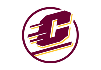 Central Michigan University Action C Circle in maroon and gold color on a white background.