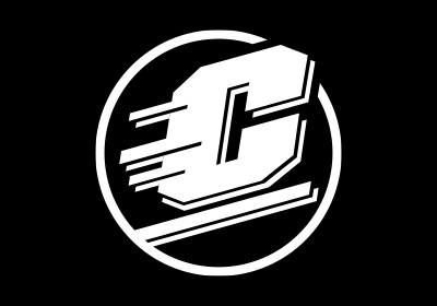 Central Michigan University Action C Circle in white color on a black background.