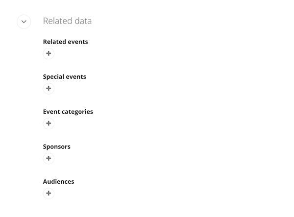 Options for related data
