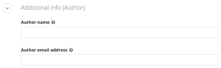 screen capture of Sitefinity news item additional info