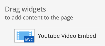 Screenshot of the YouTube widget.