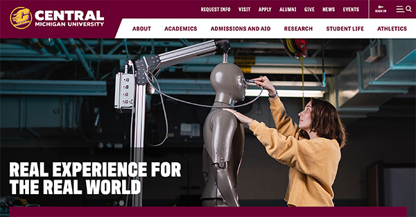 Example of randomly selected homepage image