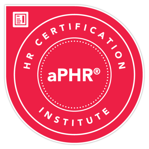 A red circle with the letter APHR in the center and the text HR Certification Institute around them.