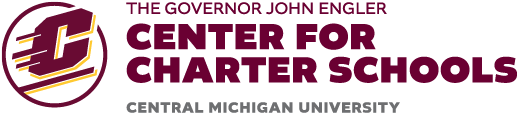The Circle Action C logo next to the text The Governor John Engler Center for Charter Schools above the words Central Michigan University.