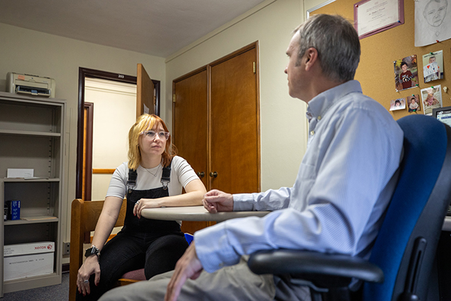 Alyxczia Thurlow and Dr. Matthew Prewett research Does Team Building Work during the McNair Research Institute 2025.